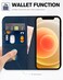 TUCCH Case for iPhone 12 Pro/iPhone 12 5G, PU Leather Folio Case Wallet with [Kickstand] [Card Slot] Cover [Protective TPU Interior Case] Compatible with iPhone 12 /iPhone 12 Pro 6. 1-inch, Dark Blue.