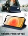 TUCCH Case for iPhone 12 Pro/iPhone 12 5G, PU Leather Folio Case Wallet with [Kickstand] [Card Slot] Cover [Protective TPU Interior Case] Compatible with iPhone 12 /iPhone 12 Pro 6. 1-inch, Dark Blue.