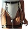 GEMILY Leather Waist Chains Belt Punk Black Body Harness Garter Rave Leg Harness Body Chains Belt Party Accessories for Women and Girls (1.