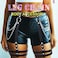 GEMILY Leather Waist Chains Belt Punk Black Body Harness Garter Rave Leg Harness Body Chains Belt Party Accessories for Women and Girls (1.