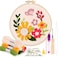 Pllieay Punch Needle Embroidery Starter Kits for Kids and Adults Beginners, Include Instructions, Punch Needle Fabric with Floral Pattern, Yarns, Embroidery Hoops and Threader Tools.