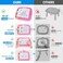 SGILE Large Magnetic Drawing Board - 4 Colors 16&times;13in Writing Painting Doodle Pad with 4 Stamps for Toddlers, Learning Educational Toy Etch Sketch Gift for 36Month Kids Girls Boys, Pink.