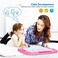 SGILE Large Magnetic Drawing Board - 4 Colors 16&times;13in Writing Painting Doodle Pad with 4 Stamps for Toddlers, Learning Educational Toy Etch Sketch Gift for 36Month Kids Girls Boys, Pink.