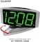 Sharp Home LED Digital Alarm Clock &ndash; Swivel Base - Outlet Powered, Simple Operation, Alarm, Snooze, Brightness Dimmer, Big Green Digit Display, Silver Case.