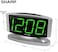 Sharp Home LED Digital Alarm Clock &ndash; Swivel Base - Outlet Powered, Simple Operation, Alarm, Snooze, Brightness Dimmer, Big Green Digit Display, Silver Case.