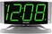 Sharp Home LED Digital Alarm Clock &ndash; Swivel Base - Outlet Powered, Simple Operation, Alarm, Snooze, Brightness Dimmer, Big Green Digit Display, Silver Case.