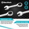 DURATECH Stubby Ratcheting Combination Wrench Set, SAE, 8-Piece, 5/16'' to 3/4'', CR-V Steel, with Rolling Pouch.
