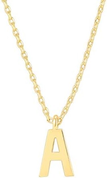 PAVOI 14K Gold Plated Initial NecklaceLetter Necklaces for Women.