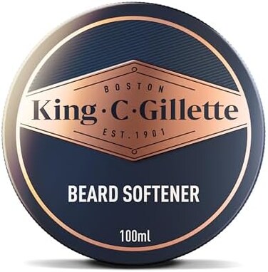 King C. Gillette Soft Beard Balm, Deep Conditioning with Cocoa Butter, Argan Oil and Shea Butter, 3. 38 Fl Oz (Pack of 1.