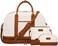 BOLOSTA Weekender Bag for Women Canvas Overnight Bag Large Travel Tote Bag Carry on Shoulder Duffle Bag With Shoe Compartment,Perfect for Travel/Daily Use/Birthday Gift &hellip;, Beige.