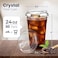 Fit Meal Prep [50 Pack] Disposable Strawless Plastic Cups with Lids - 24 Oz Clear Plastic Cups and Sippy Cups Lids, Perfect Eco-Friendly To Go Cups for Iced Coffee, Smoothies, Soda Party Drinks and Ca