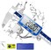 Qfun Digital Caliper, 0-6" Caliper Measuring Tool Extreme Accuracy IP54 Waterproof Electronic Vernier Caliper Stainless Steel Digital Micrometer with Extra Large LCD Screen.
