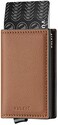 VULKIT Credit Card Holder RFID Blocking Leather Automatic Pop Up Wallet Aluminum Slim Pocket Bifold Business Card Case.