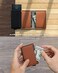 VULKIT Credit Card Holder RFID Blocking Leather Automatic Pop Up Wallet Aluminum Slim Pocket Bifold Business Card Case.