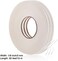 Zonon 3 Rolls Double Sided Foam Tape White PE Roll Foam Tape Double Faced Sponge Adhesive Mounting Tape (1/8 Inch by 50 Feet.