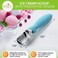 Spring Chef Ice Cream Scoop with Soft Grip Handle, Professional Heavy Duty Sturdy Scooper, Premium Kitchen Tool for Cookie Dough, Gelato, Sorbet, Aqua Sky.