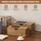 KIRIGEN Cord Management Box Wooden - Cable Organizer Hide Power Strips,Electrical Plugs - Desk Wires Station Protector for TVs,Computers,Power CordsBricks,Phone Ghargers(Set of 2,Dark Brown.