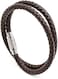 globi Leather Bracelet For MenGenuine Wrap Braided Leather Cuff Bangle Bracelet with Magnetic Stainless Steel Clasp For Men/Women.