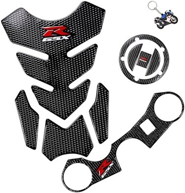 REVSOSTAR Motorcycle Tank Sticker Protector Decal, Fuel Gas Cap, Tank Cap, Tank pad, Tank Protector for GSXR600 GSXR750 GSXR1000, 3 Pcs Per Set.