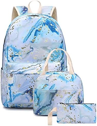 Bluboon School Backpack for Girls Teens Bookbag Set Laptop Backpack Lunch Box with Pencil Bag.