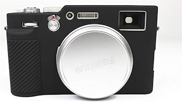 جراب BolinUS X100V، جراب كامل للجسم فائق النحافة وخفيف الوزن من المطاط والسيليكون الناعم لكاميرا Fujifilm Fuji X100V (أسود).