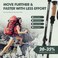KINGGEAR Walking Sticks - Adjustable Hiking Poles, Trekking Poles with Quick Flip Lock, Lightweight Collapsible, Durable 7075 Aluminum, Natural Anti-Sweat Cork Grips, All Terrain.