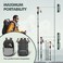 KINGGEAR Walking Sticks - Adjustable Hiking Poles, Trekking Poles with Quick Flip Lock, Lightweight Collapsible, Durable 7075 Aluminum, Natural Anti-Sweat Cork Grips, All Terrain.