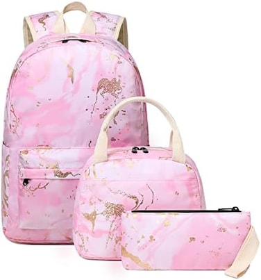 Bluboon School Backpack for Girls Teens Bookbag Set Laptop Backpack Lunch Box with Pencil Bag.