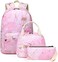 Bluboon School Backpack for Girls Teens Bookbag Set Laptop Backpack Lunch Box with Pencil Bag.