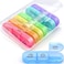 ZIKEE Weekly Pill Organizer 3 Times A Day, Compact Pill Box 7 Day with Roomy Pill Case and Sturdy Design for Managing Your Vitamins, Fish Oils, Supplements and Medications.