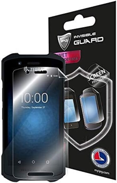 IPG Compatible with Zebra TC21 - TC26 Mobile Computer Handheld Screen Protector 6 UNITS Invisible Guard Free Lifetime Replacement HD Clear Bubble Free screen protection.