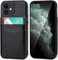 KIHUWEY Compatible with iPhone 12 Compatible with iPhone 12 Pro Case Wallet with Credit Card Holder, Premium Leather Magnetic Clasp Kickstand Heavy Duty Protective Cover 6. 1 inch(Black.