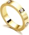 PDWZNBA Love Friendship Ring 18K Gold Silver Rose Plated Cubic Zirconia Stainless Steel Promise Ring Wedding Band Jewelry Birthday Gifts for Women.