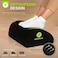 ErgoFoam Adjustable Foot Rest for Added Height - Mesh Orthopedic Teardrop Design - Large Premium Under Desk Foot Rest - Most Comfortable for Lumbar, Back, Knee Pain (Black.
