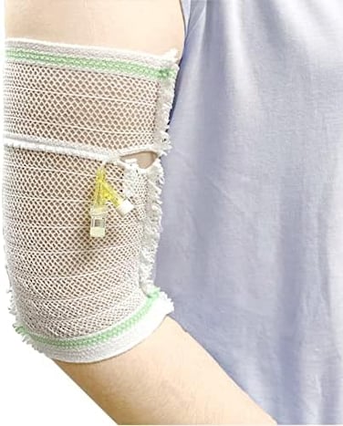 CHOYTONG PICC Line Cover Sleeve - Arm Nursing PICC Shield Catheter Protector for AdultTeenager, Elastic Net, Ultra-Soft, Breathable, Comfortable(XL.