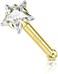 COCHARM 14K Solid Gold Star Nose Studs 20g Yellow Gold Nose Bone Stud 14K Real Gold Nose Ring Stud 14Kt Gold Straight Nose Stud Gold 14K Nose Pin Nose Piercing Hypoallergenic.