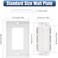 VCE Brush Wall Plate, Cable Pass Through Insert for Wires, Single Gang Cable Access Strap, Wall Socket for HDTV, HDMI, Home Theater Systems (10 Pack, White.
