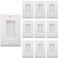 VCE Brush Wall Plate, Cable Pass Through Insert for Wires, Single Gang Cable Access Strap, Wall Socket for HDTV, HDMI, Home Theater Systems (10 Pack, White.