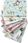 Aubliss 8pcs Fat Quarter Fabric Bundles Quilting Cotton Craft Fabric Pre-Cut Squares Sheets for Patchwork Sewing Quilting Crafting,40cm x 50cm(Forest.