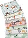 Aubliss 8pcs Fat Quarter Fabric Bundles Quilting Cotton Craft Fabric Pre-Cut Squares Sheets for Patchwork Sewing Quilting Crafting,40cm x 50cm(Forest.