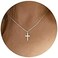 Tewiky 18k Gold/Silver Plated Simple Evil Eye Turquoise Cross Pendant Choker Necklace Simple Tiny Necklace for Women Girls.