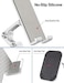 OCYCLONE Phone Stand, Adjustable Height and Angle Cell Phone Stand for Desk Foldable Holder, Taller iPhone Stand Compatible 4-11 Inch All Mobile Phone/iPad/Tablet - White.