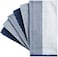 Bumble Towels Kitchen Hand Dish Tea &ndash; Bulk Set of 6 &ndash; Luxe, Soft, Durable Ring Spun Cotton with 3 Different Textures &ndash; Extra Large 20" x 28" / 50 x 70 cm Size (Blue.