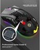 Attoe Tobo Lightweight Gaming Mouse Honeycomb Design Rechargeable Wireless Gaming Mouse with USB Receiver RGB Backlight Computer Mouse for Laptop PC (Black.