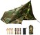 FREE SOLDIER Waterproof Portable Tarp Multifunctional Outdoor Camping Traveling Awning Backpacking Tarp Shelter Rain Tarp (Camo.