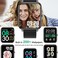 Popglory Smart Watch, Smartwatch with Blood Pressure, Blood Oxygen Monitor, Fitness Tracker with Heart Rate Monitor, Full Touch Fitness Watch for AndroidiOS for Men Women.