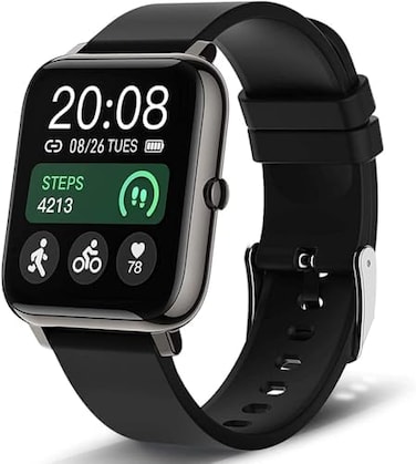 Popglory Smart Watch, Smartwatch with Blood Pressure, Blood Oxygen Monitor, Fitness Tracker with Heart Rate Monitor, Full Touch Fitness Watch for AndroidiOS for Men Women.