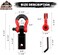 AUTOBOTS Tow Hitch Receiver 2", 35,000 Lbs Break Strength Heavy Duty Receiver with 5/8" Screw Pin, 3/4 Shackle, Towing Accessories for Vehicle Recovery Off-Road RedBlack.