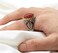 Qida S925 Sterling Silver Onyx Ring for Men Natural Agate Stone Ring Cool Turkish Handmade Luxury Jewelry.