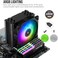 Vetroo V5 Black ARGB CPU Tower Cooler.